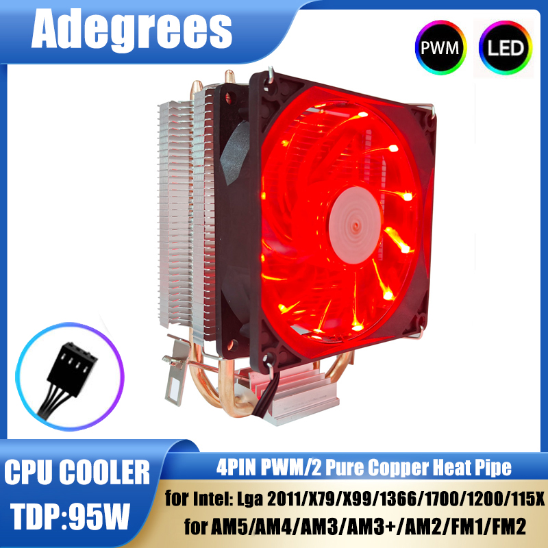 2 Heat-pipes CPU Cooler Tower  - Air Cooler Cpu 评论和价格