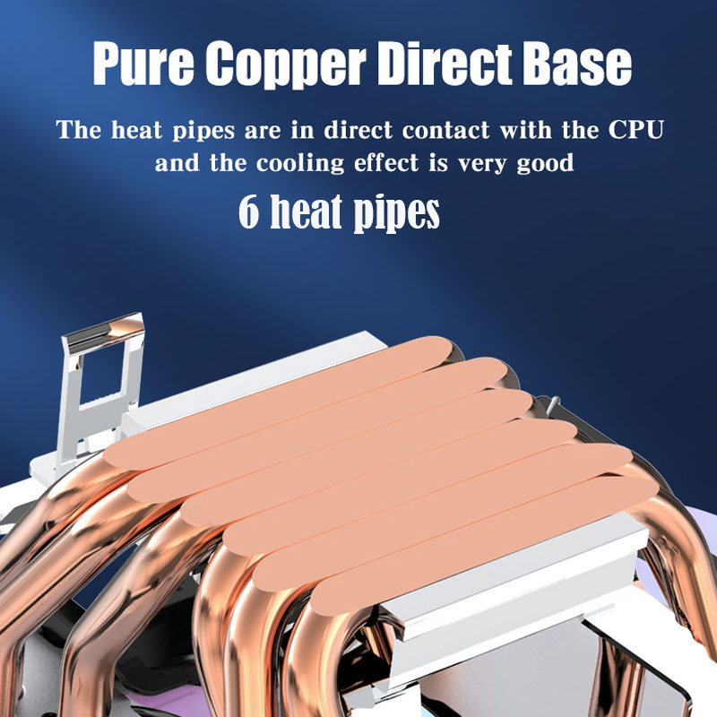 6 Heat Pipe CPU Cooler 4Pin PW - Air Cooler Cpu 评论和价格