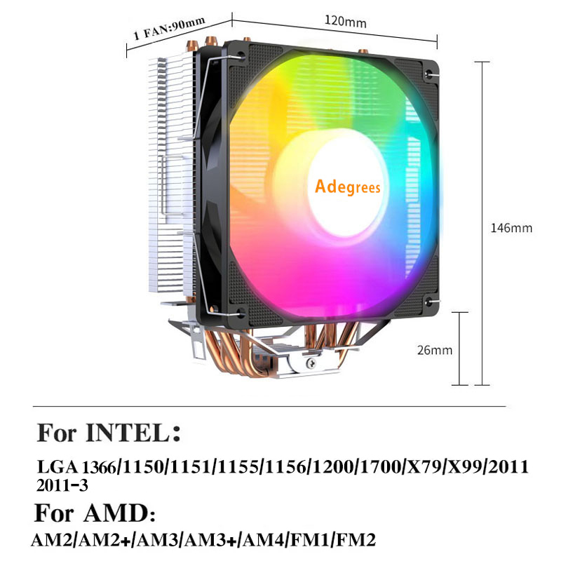 X99 Tower CPU Cooler 4 Heatpip - Air Cooler Cpu 评论和价格